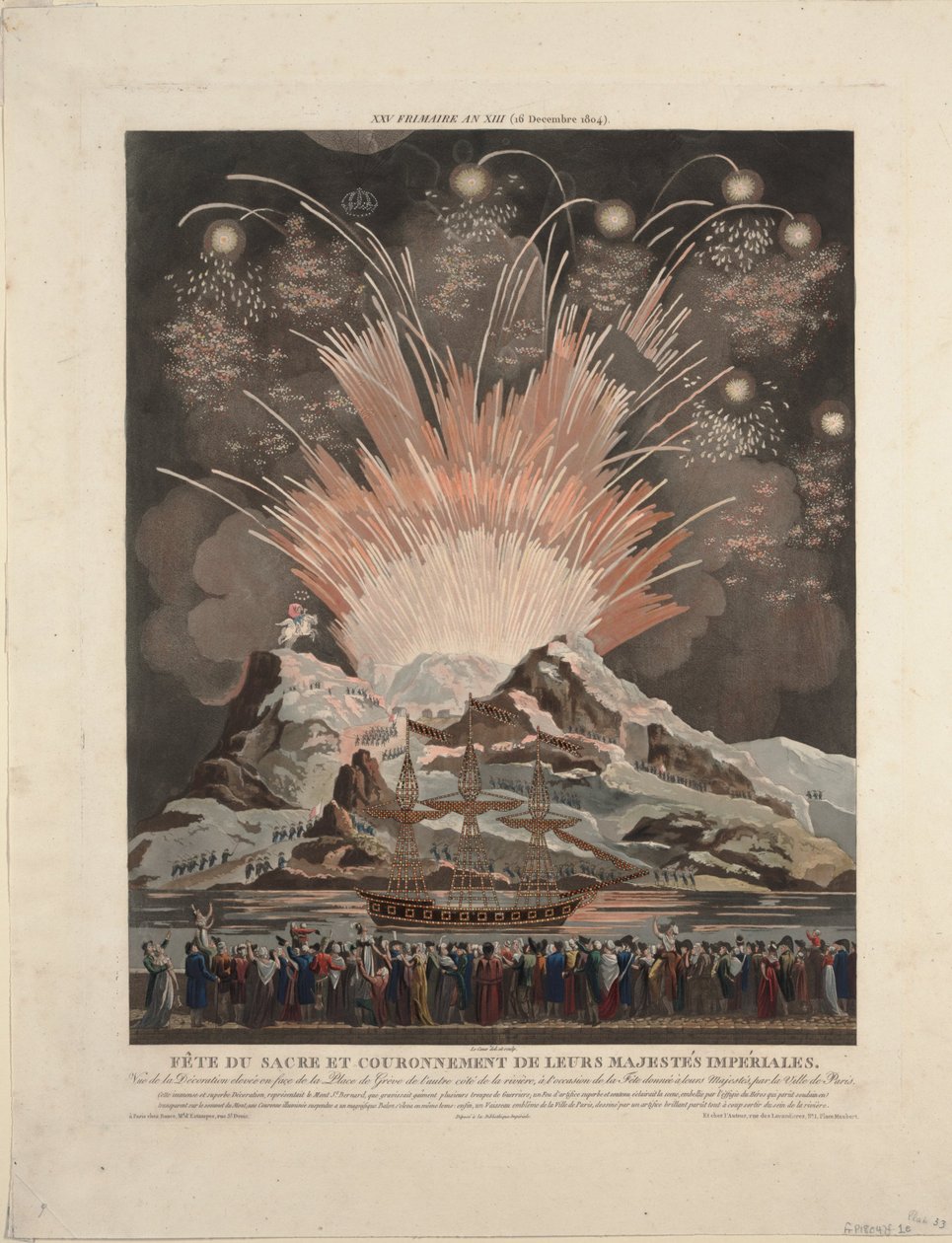 Uroczystości podczas koronacji Napoleona, 1806 autorstwa Louis Le Coeur