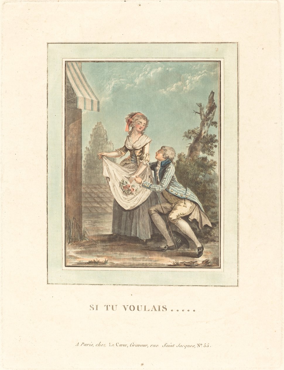 Jeśli chciałeś autorstwa Louis Le Coeur after Nicolas Lavreince