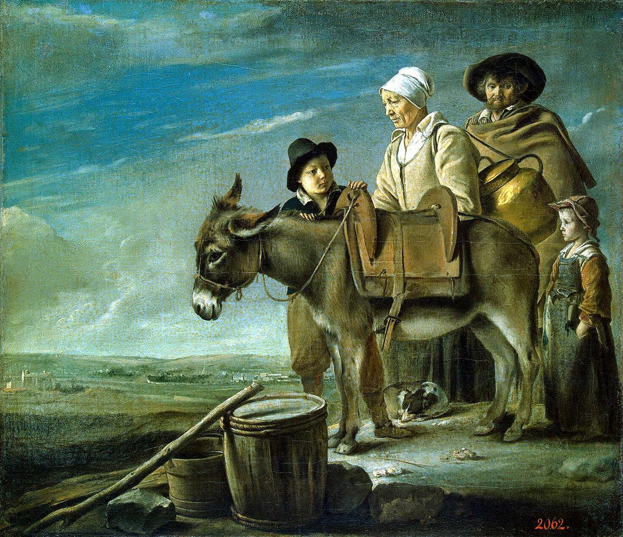 Francuski: La Famille de la laitière Rodzina Mleczarek autorstwa Louis le Nain