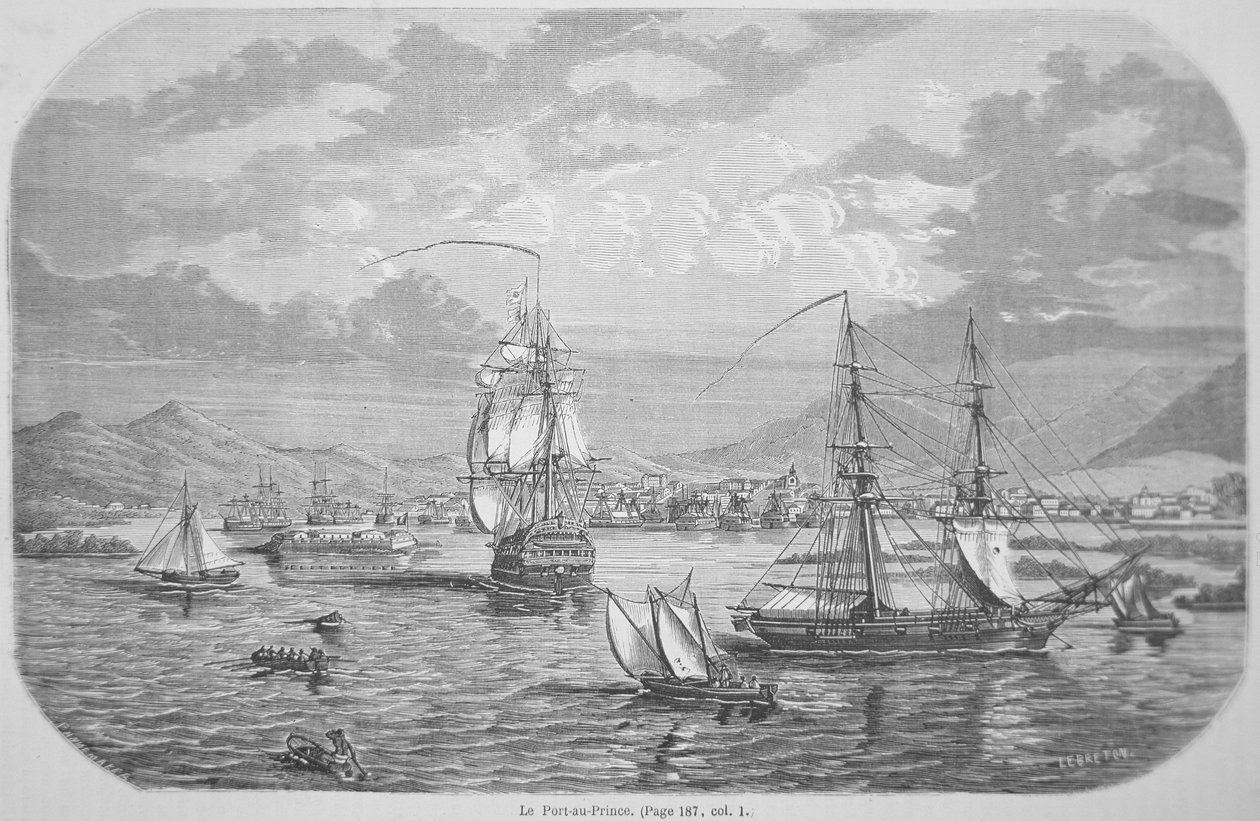 Port-au-Prince (grawerowanie) autorstwa Louis Le Breton