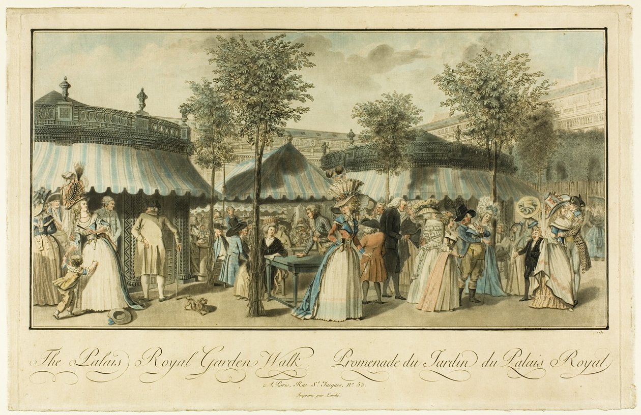 Spacer po ogrodzie Le Palais Royal autorstwa Louis Lecoeur