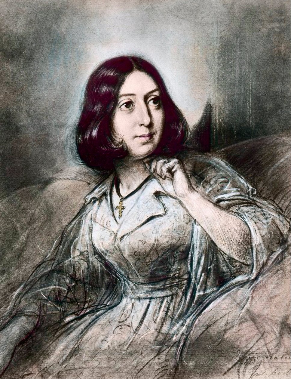 Portret George Sand według Louisa Leopolda Boilly