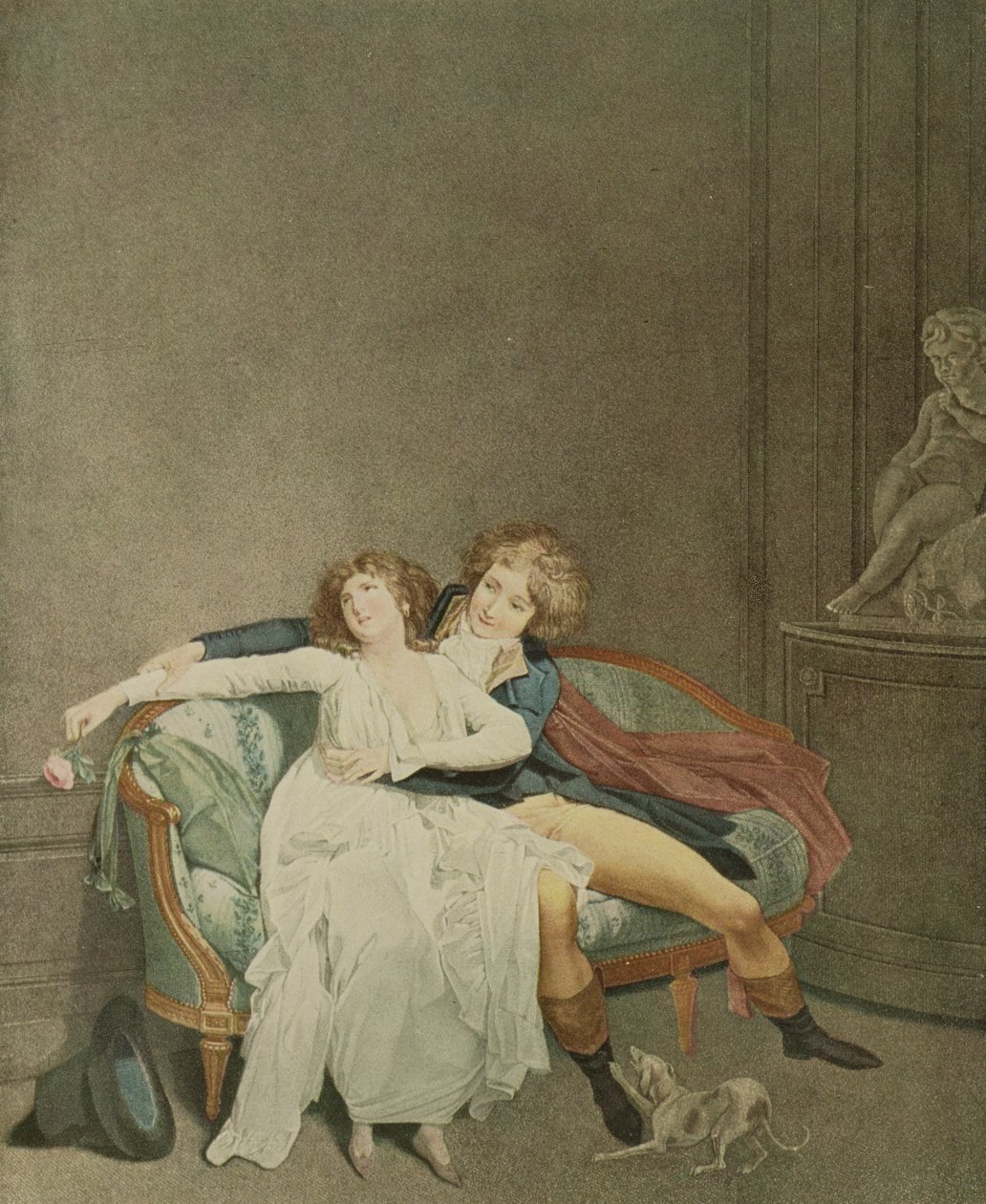 Spór o różę, ryc. J. Eymar autorstwa Louis Leopold (after) Boilly