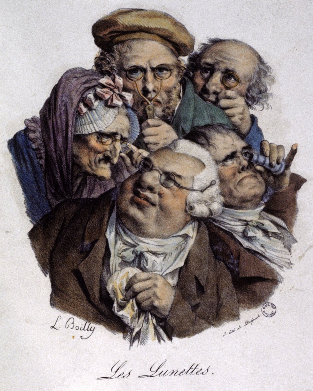 Okulary, ok. 1820 r. (rycina) autorstwa Louis Leopold (after) Boilly