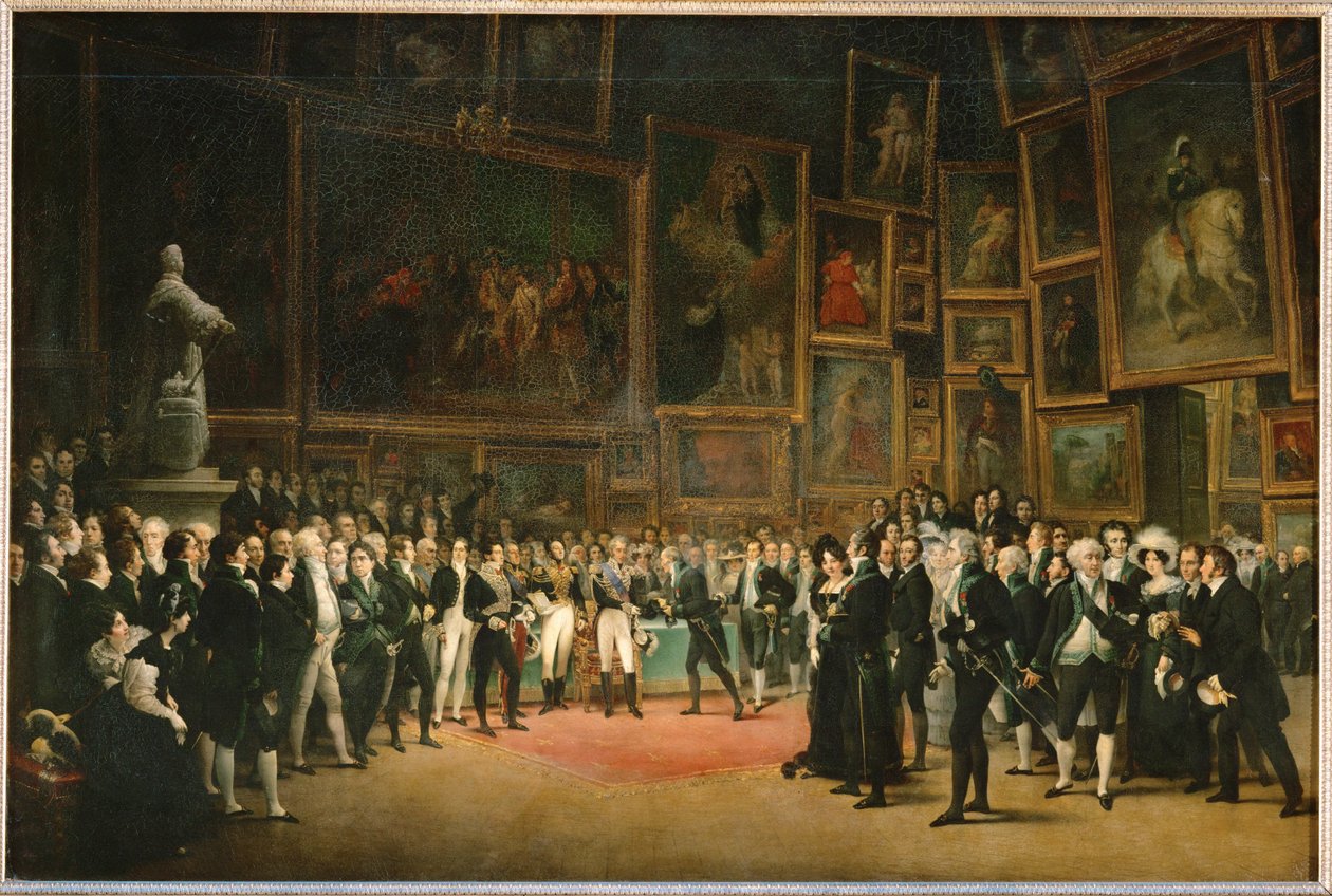 Na zakończenie Salonu w 1824 roku, król Karol X ... autorstwa Louis Leopold Boilly