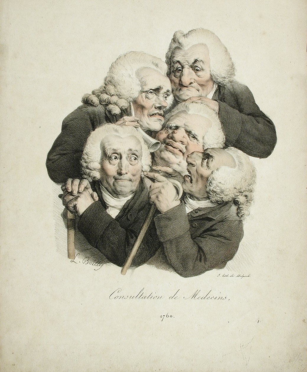 Konsultacja lekarzy, 1823 autorstwa Louis Leopold Boilly