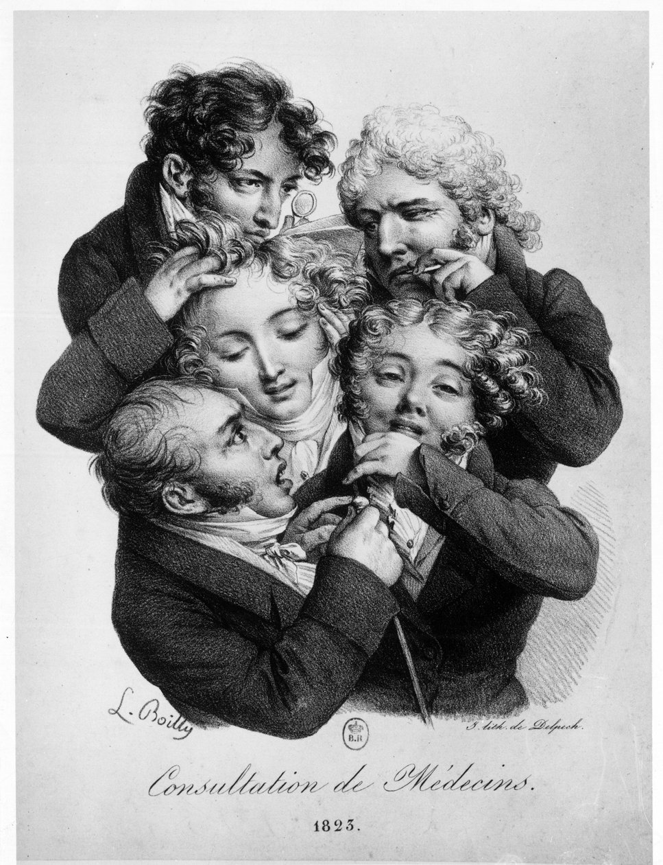 Konsultacje z lekarzami, Louis Boilly autorstwa Louis Leopold Boilly
