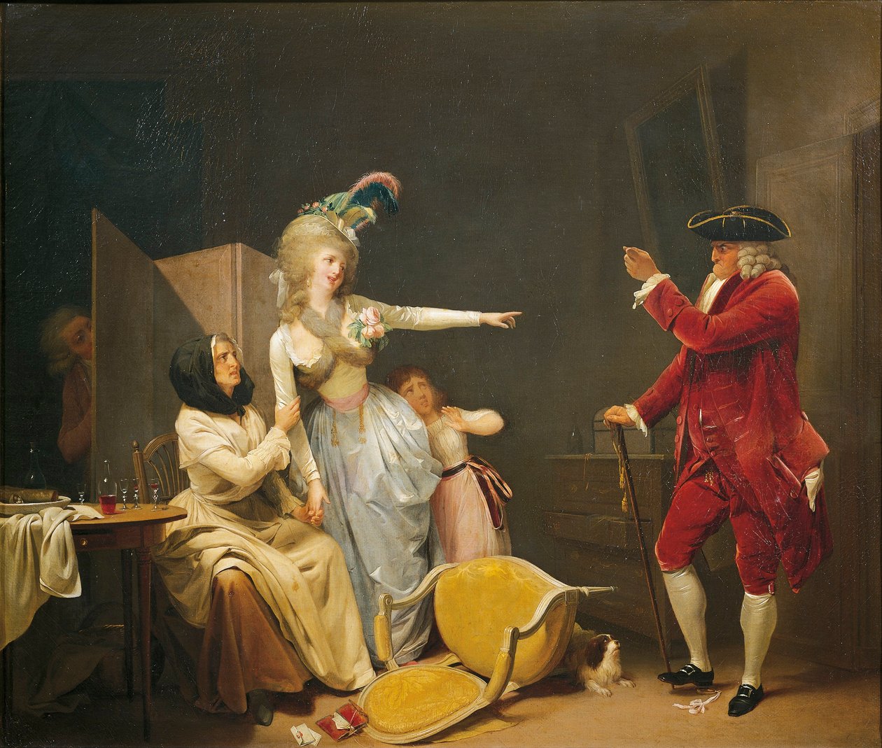 Francja, Saint-Omer, Starzec czy zazdrosny kochanek autorstwa Louis Leopold Boilly