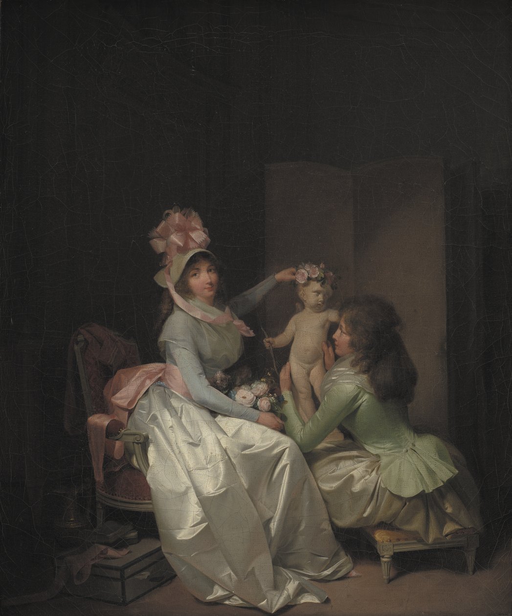 Girlanda Statuetki Kupidyna autorstwa Louis Leopold Boilly