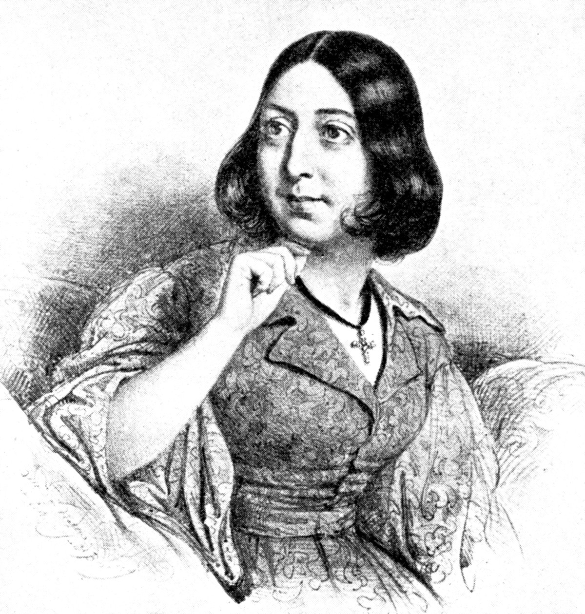 „George Sand”, 1923. autorstwa Louis Leopold Boilly
