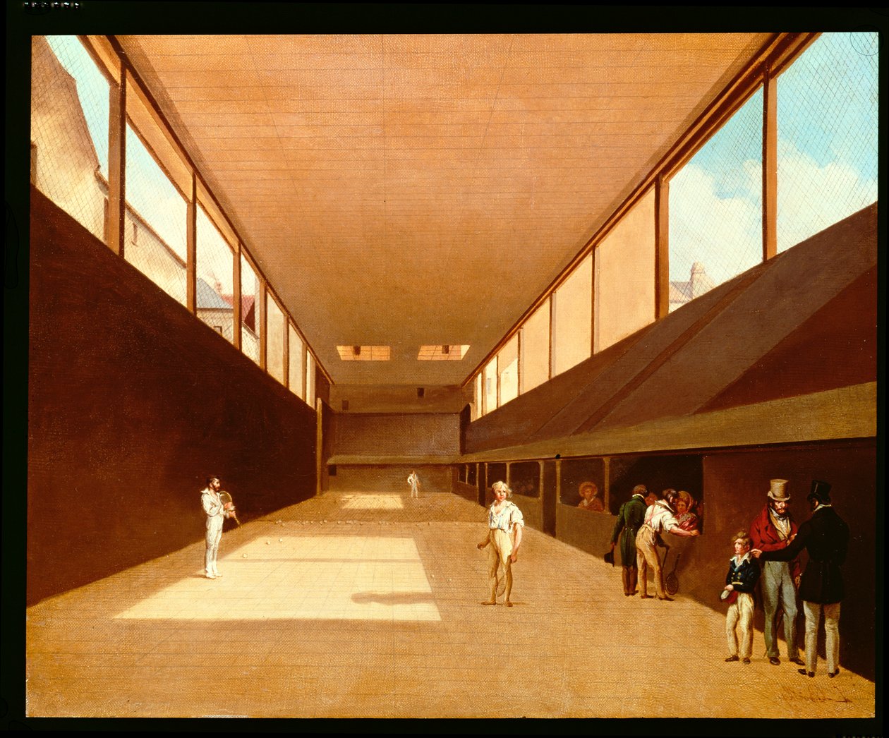 Wnętrze Jeu de Paume, Wersal autorstwa Louis Leopold Boilly