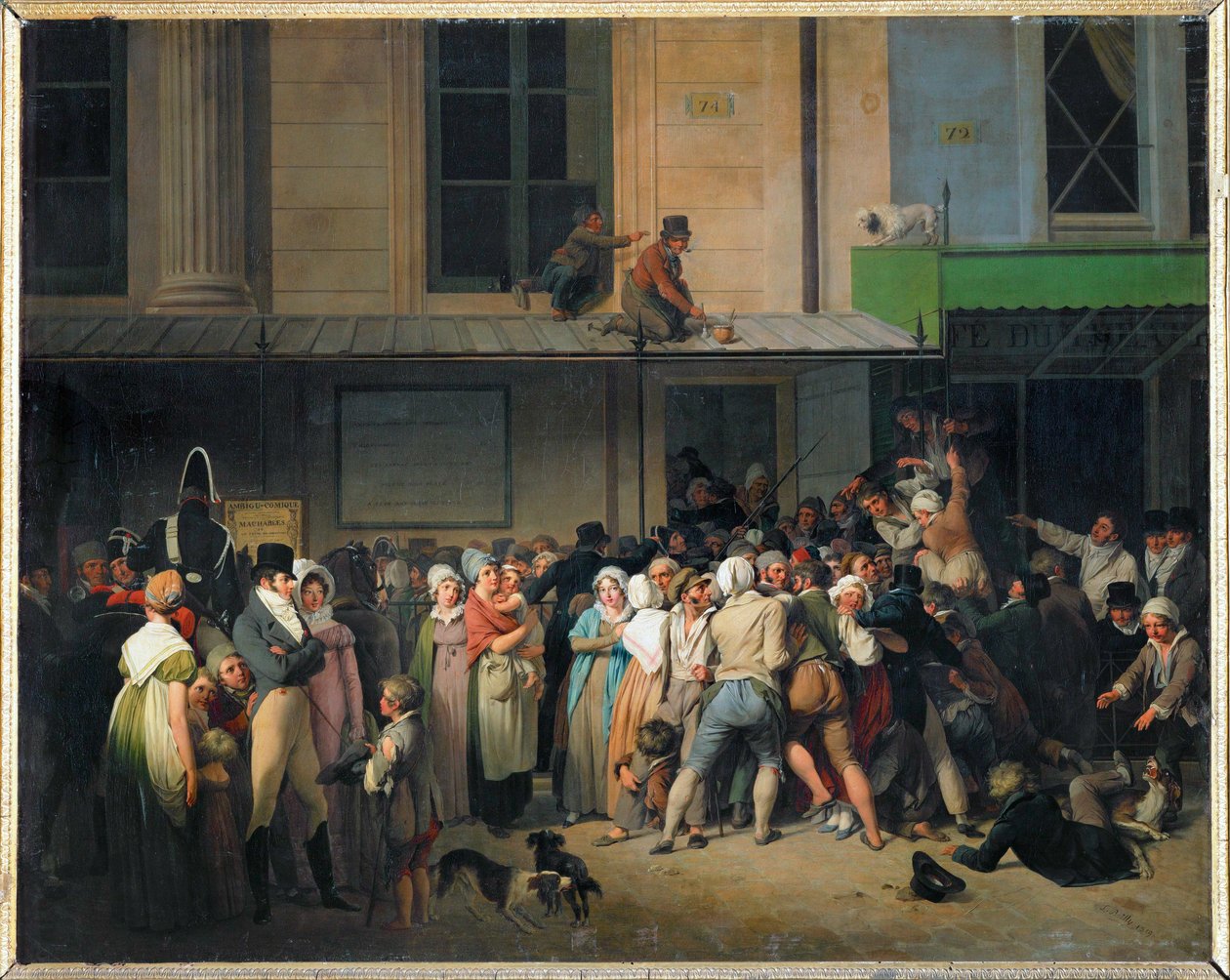 Wstęp na bezpłatne przedstawienie w teatrze Ambigu-Comique ... autorstwa Louis Leopold Boilly