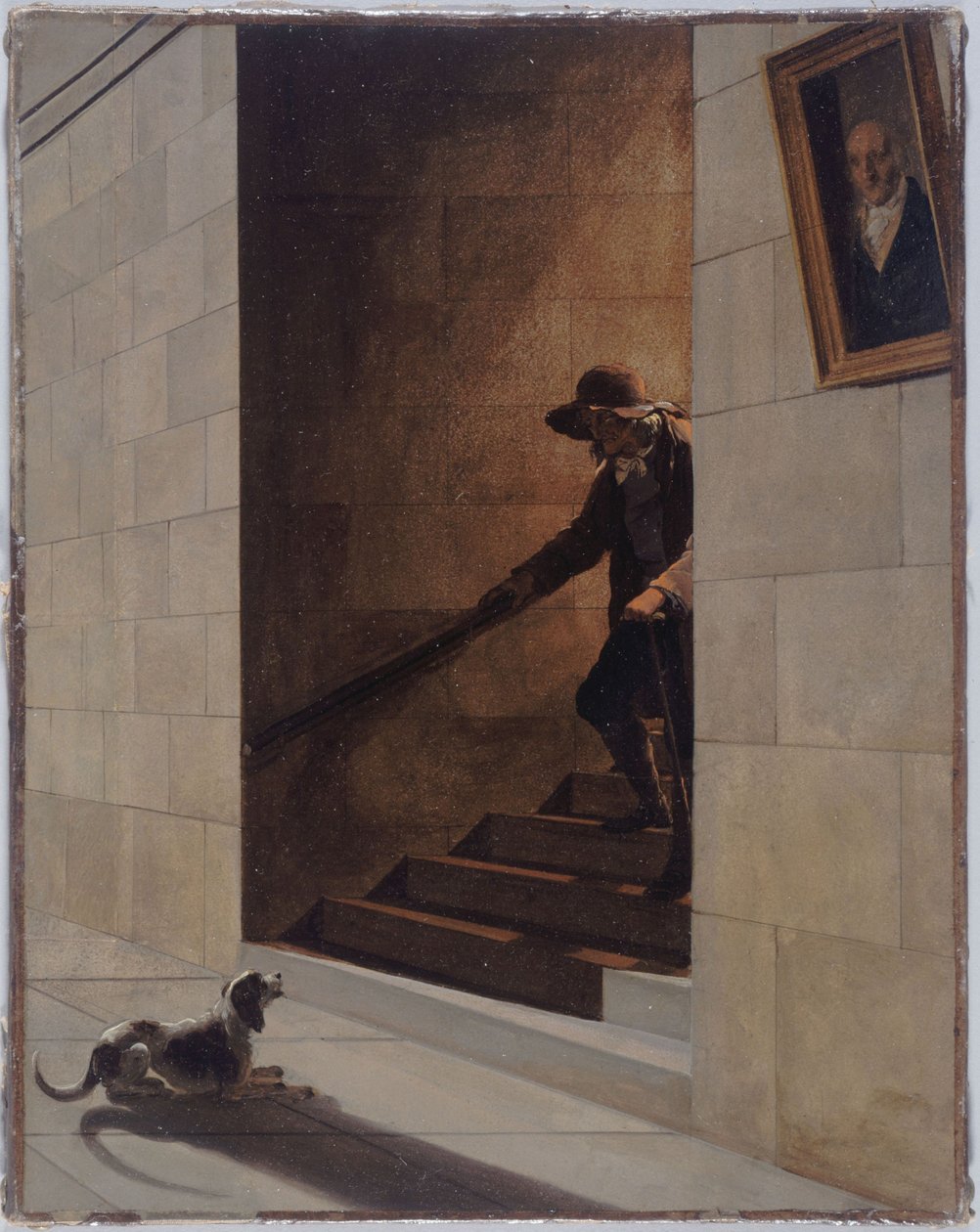 Zejście po schodach autorstwa Louis Leopold Boilly