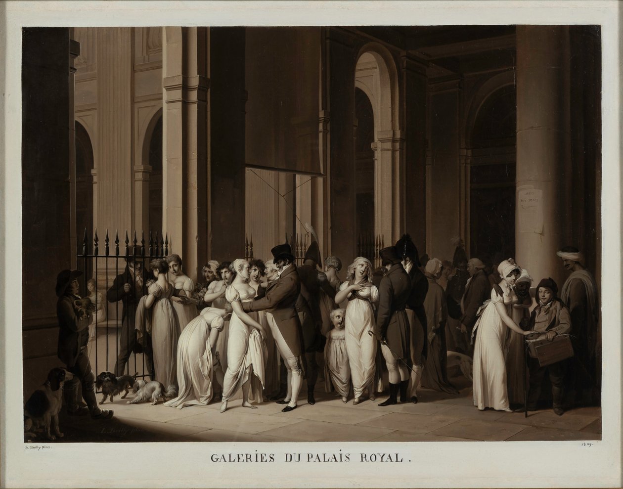 Galerie Pałacu Królewskiego, 1809. autorstwa Louis Leopold Boilly