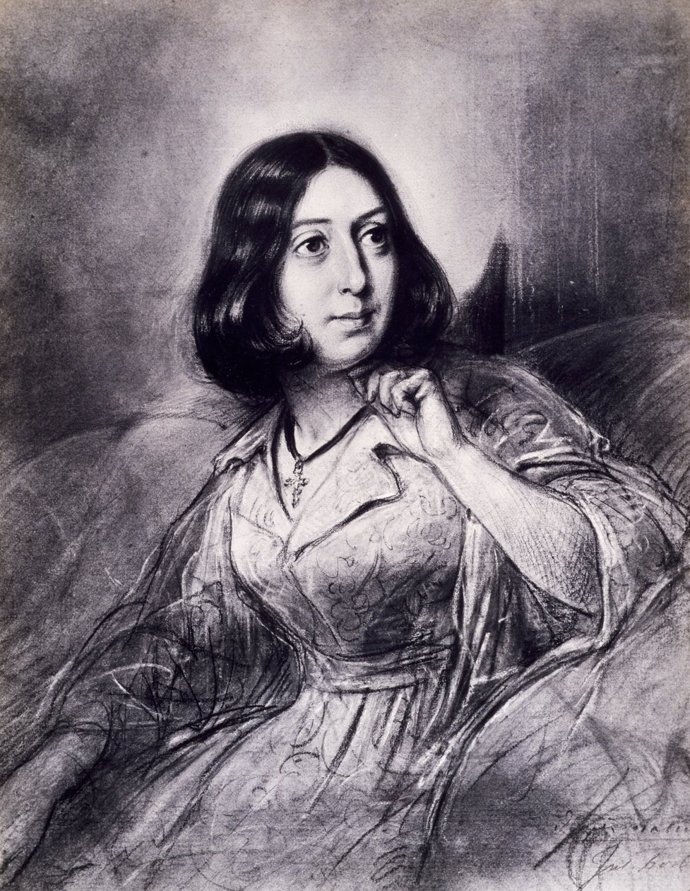 Portret George Sand, pseudonim Amantine-Lucile-Aurore Dupin (Paryż) autorstwa Louis Leopold Boilly
