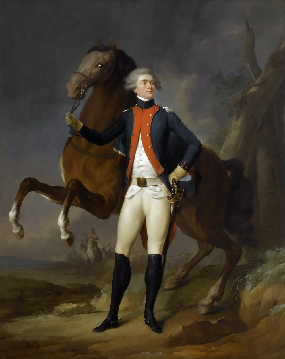 Portret Gilberta Motiera markiza De La Fayette 1757-1834 autorstwa Louis Leopold Boilly