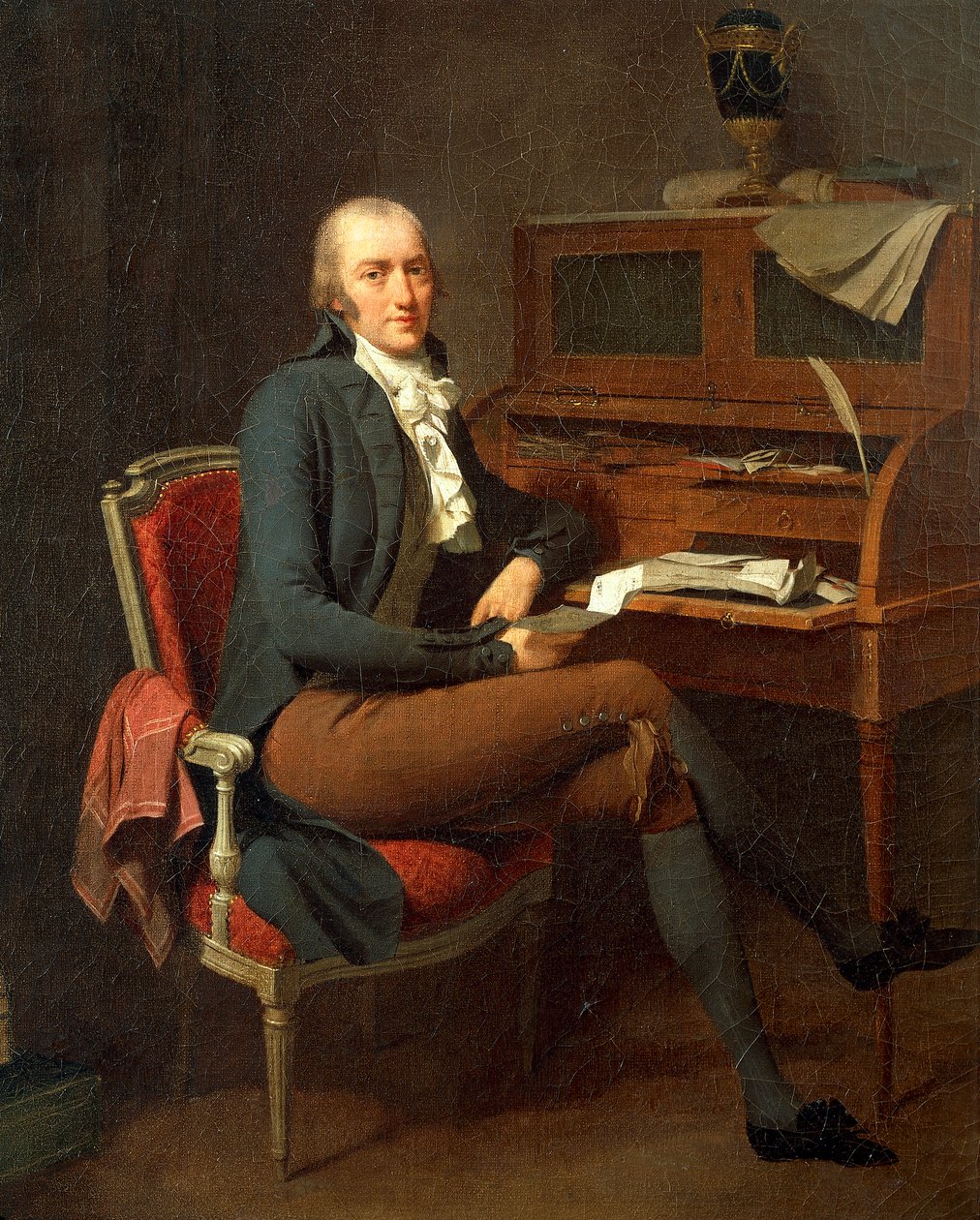 Portret mężczyzny siedzącego przy biurku autorstwa Louisa Leopolda Boilly autorstwa Louis Leopold Boilly