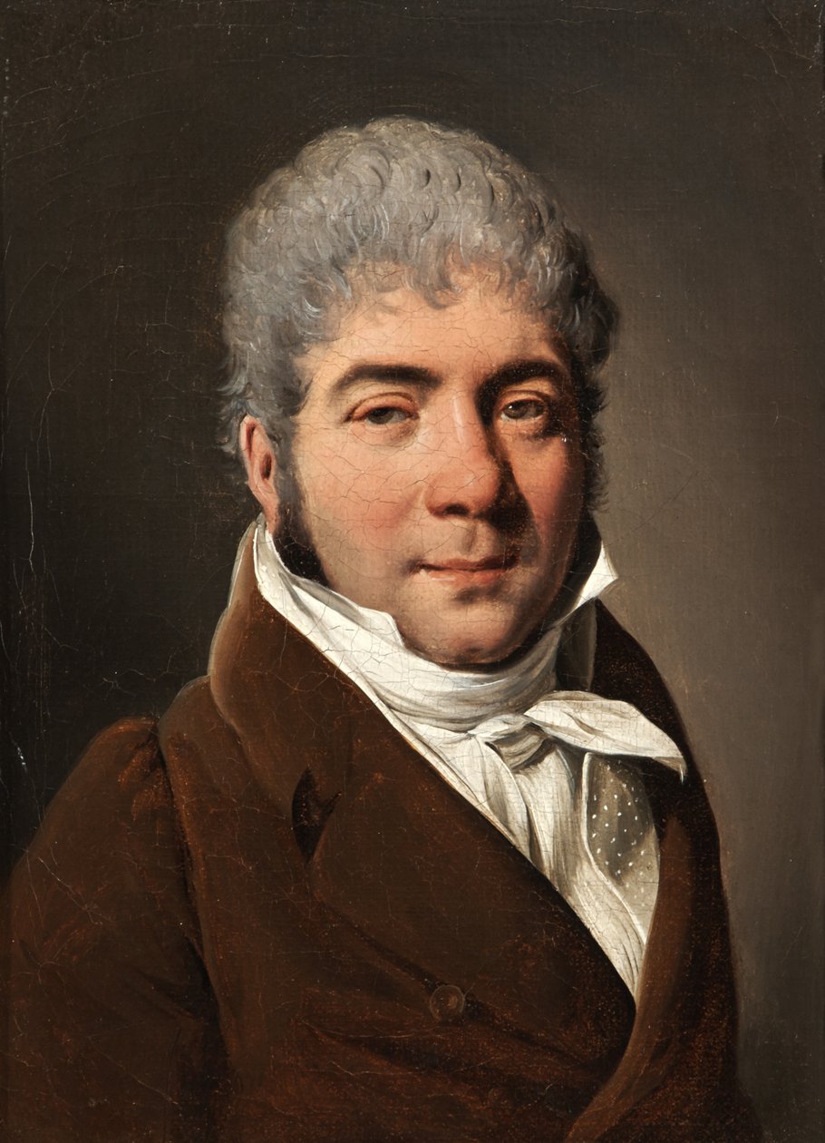 Portret mężczyzny w kasztanowobrązowej kamizelce autorstwa Louis Leopold Boilly
