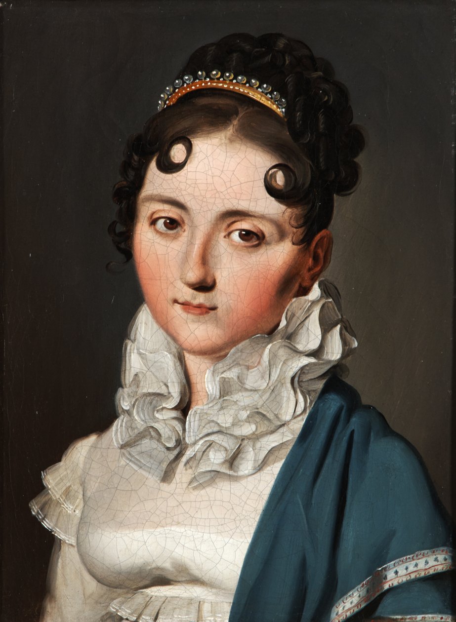 Portret młodej kobiety w zielonym szalu autorstwa Louis Leopold Boilly