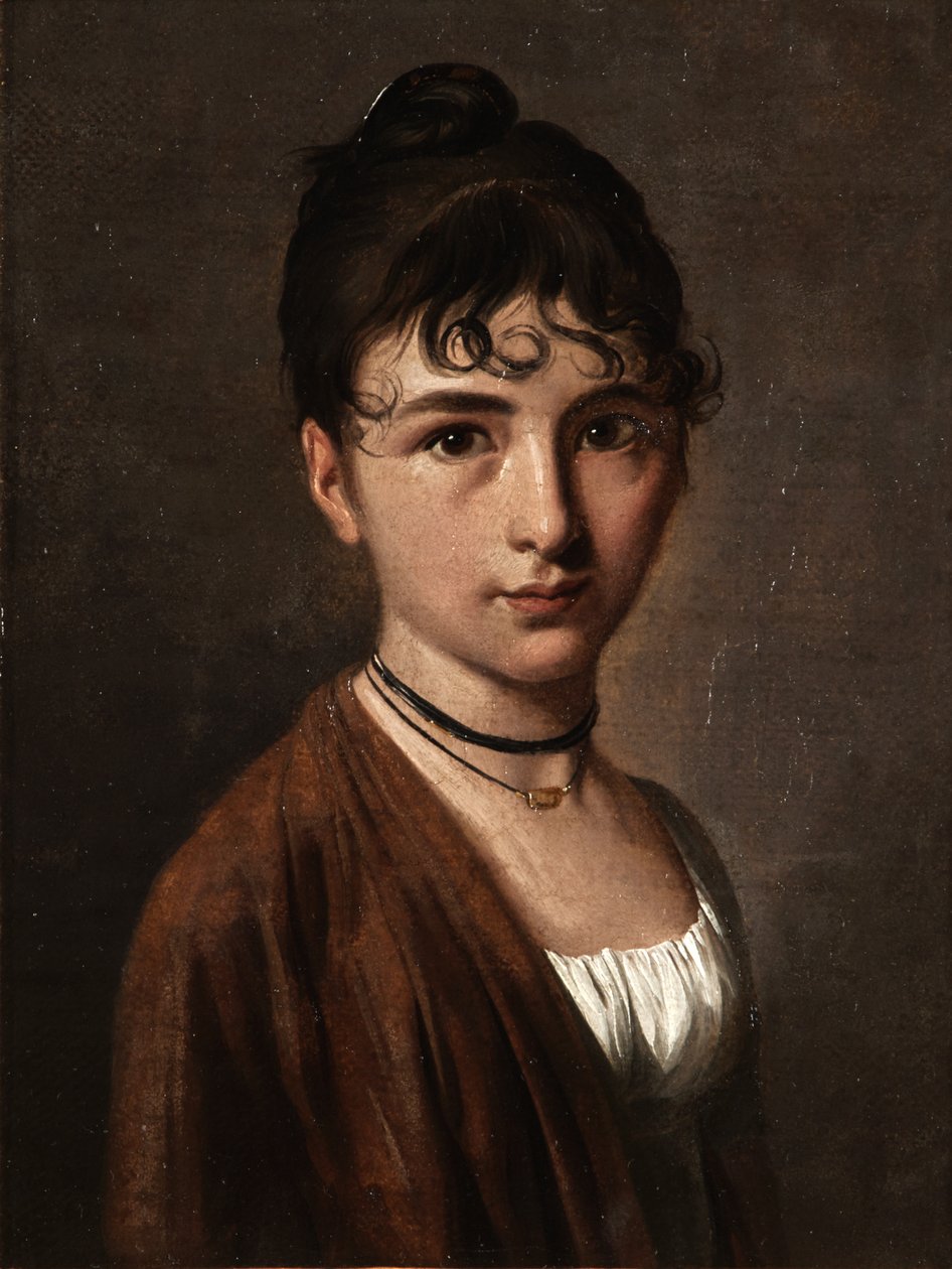Portret młodej kobiety z naszyjnikiem autorstwa Louis Leopold Boilly