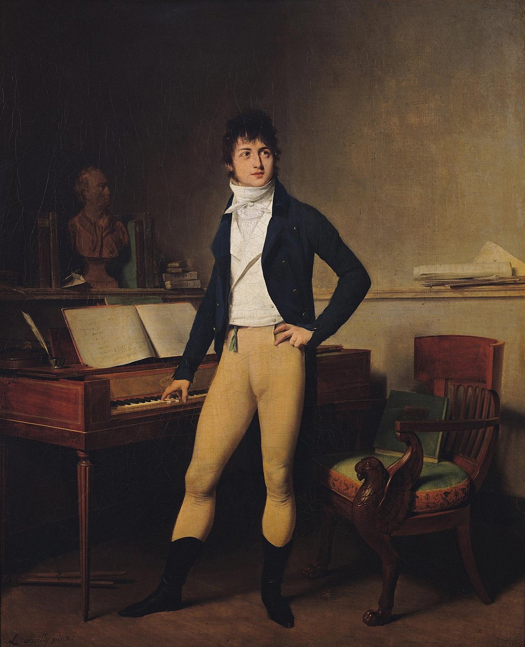 Portret kompozytora François-Adriena Boieldieu 1775-1834, 1800 autorstwa Louis Leopold Boilly