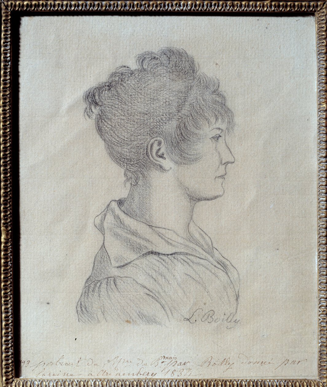 Portret profilowy Josephine de Beauharnais (1763-1814) Rysunek Louis Leopold Boilly (1761-1845) 1793 Nd. 0,17x0,21 m Malmaison, muzeum zamkowe autorstwa Louis Leopold Boilly