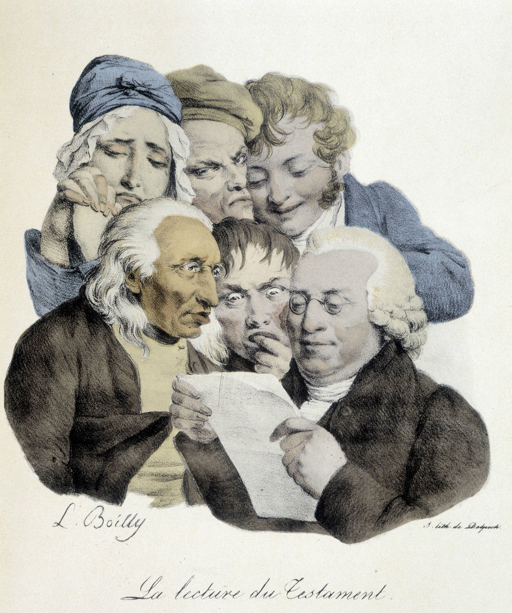 Czytanie testamentu — Louis Leopold Boilly autorstwa Louis Leopold Boilly
