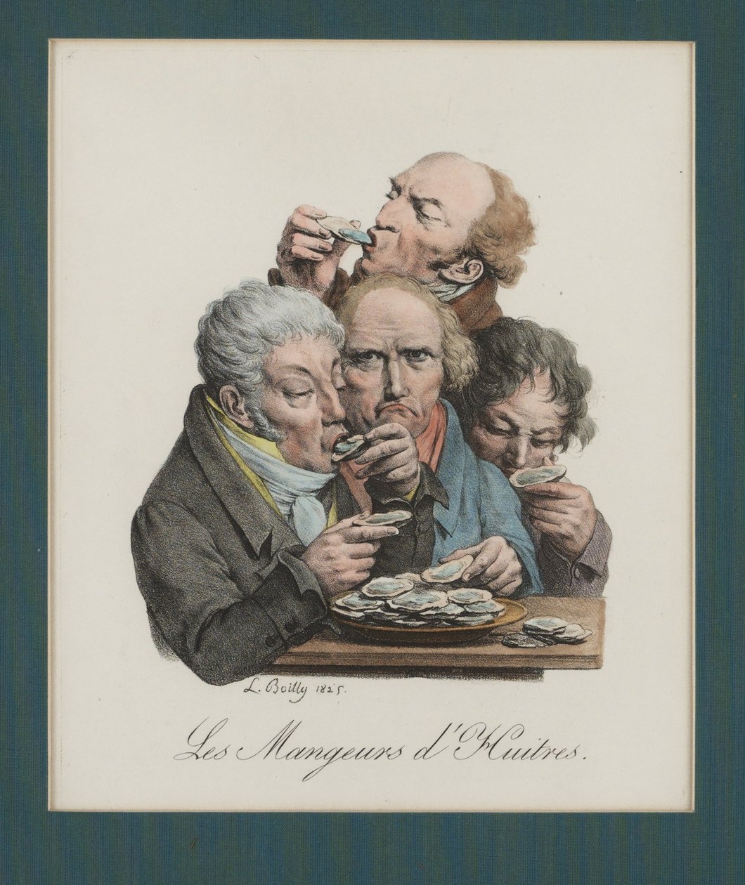 Siorbiące ostrygi, 1825 autorstwa Louis Leopold Boilly