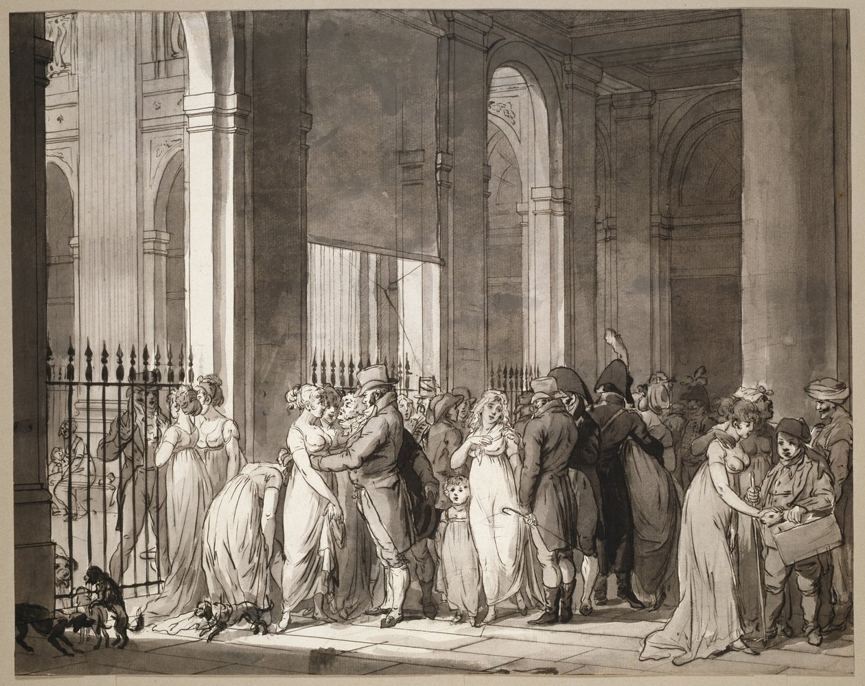 Arkady w Palais-Royal autorstwa Louis Leopold Boilly