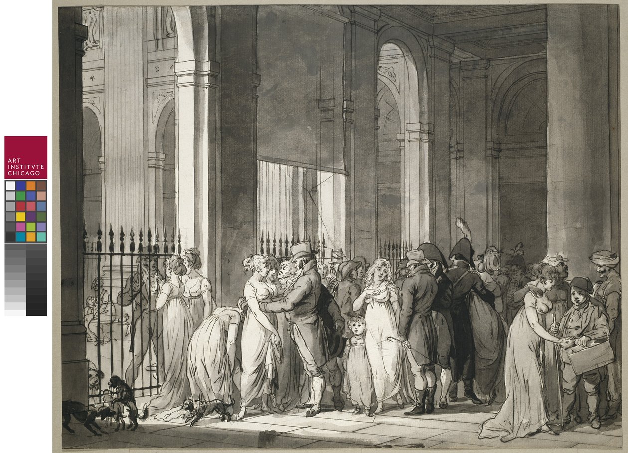 Arkady w Palais Royal, c.1804 autorstwa Louis Leopold Boilly