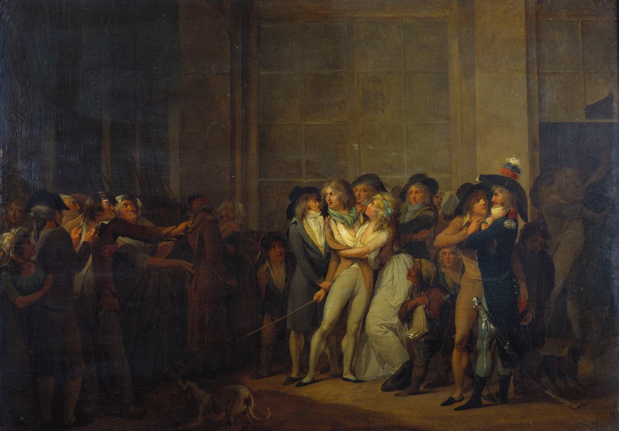 Aresztowanie piosenkarza, Garat autorstwa Louis Leopold Boilly