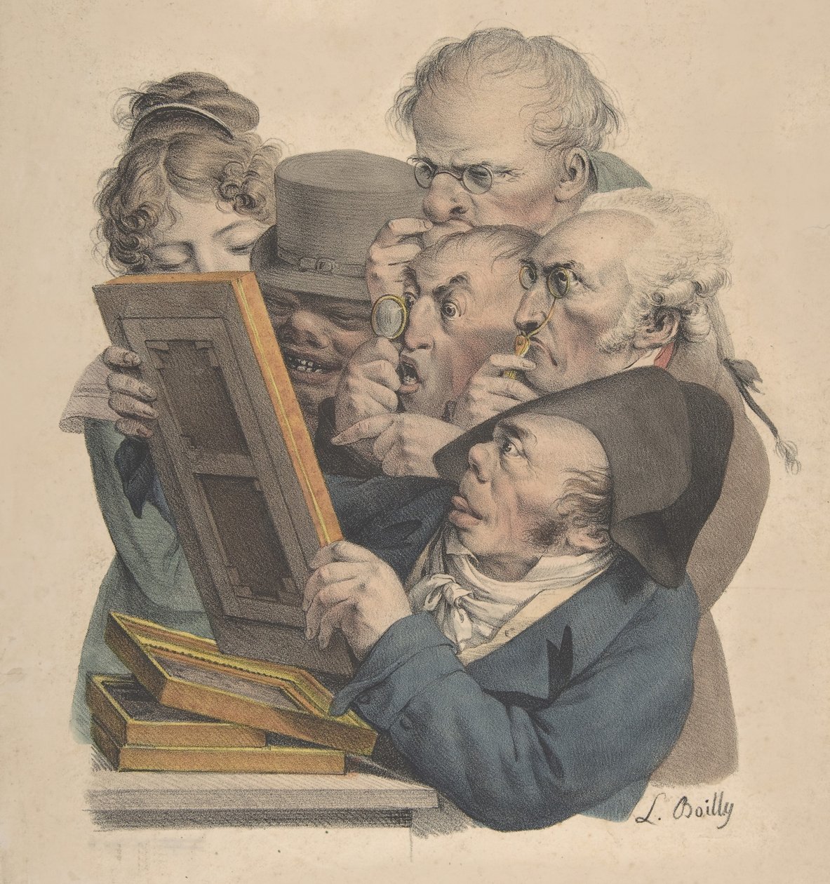 Koneserzy sztuki, 1823-28. autorstwa Louis Leopold Boilly