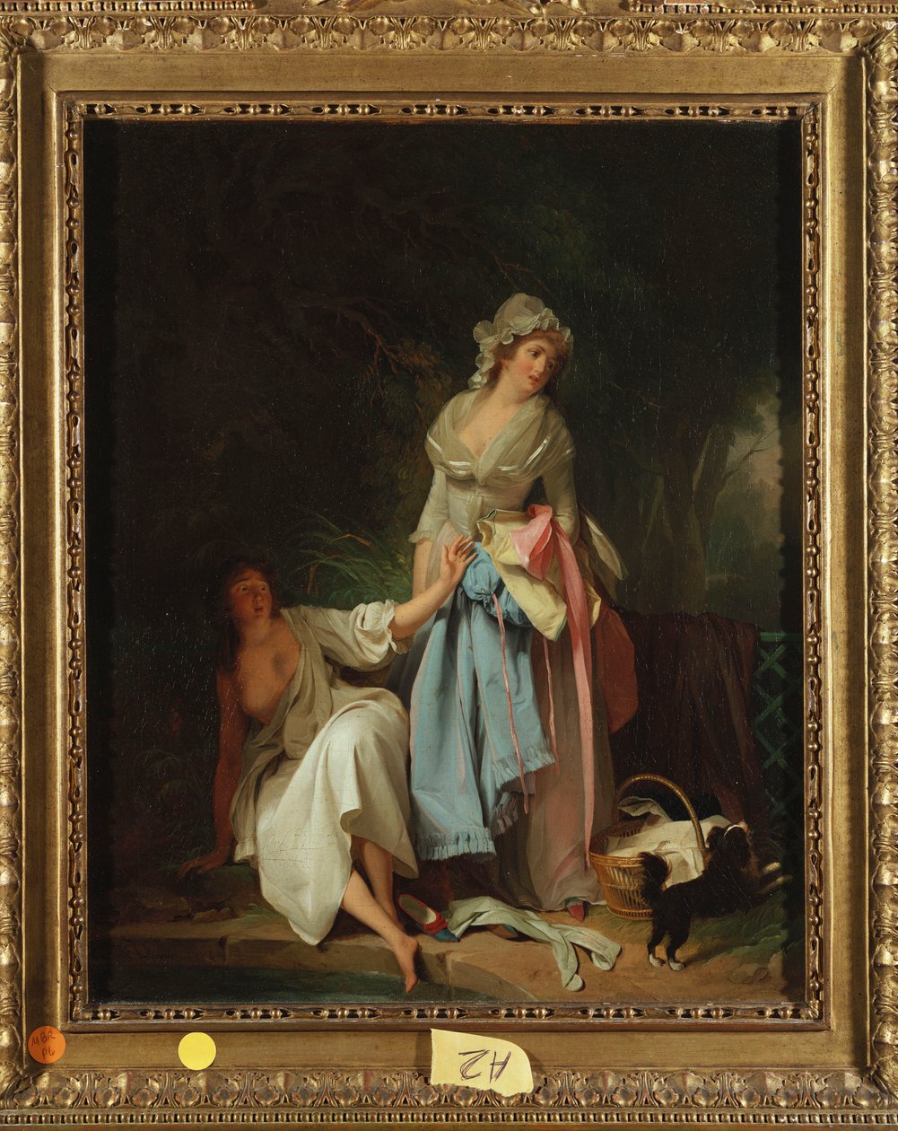 Kąpiący się zaskoczony autorstwa Louis Leopold Boilly
