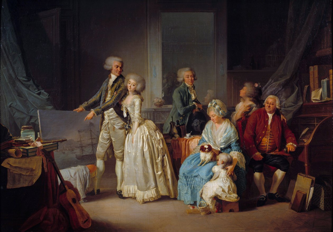 Obraz rodziny Gohin, Louis Leopold Boilly (1761-1845) 1787 Paryż, Sztuka dekoracyjna autorstwa Louis Leopold Boilly