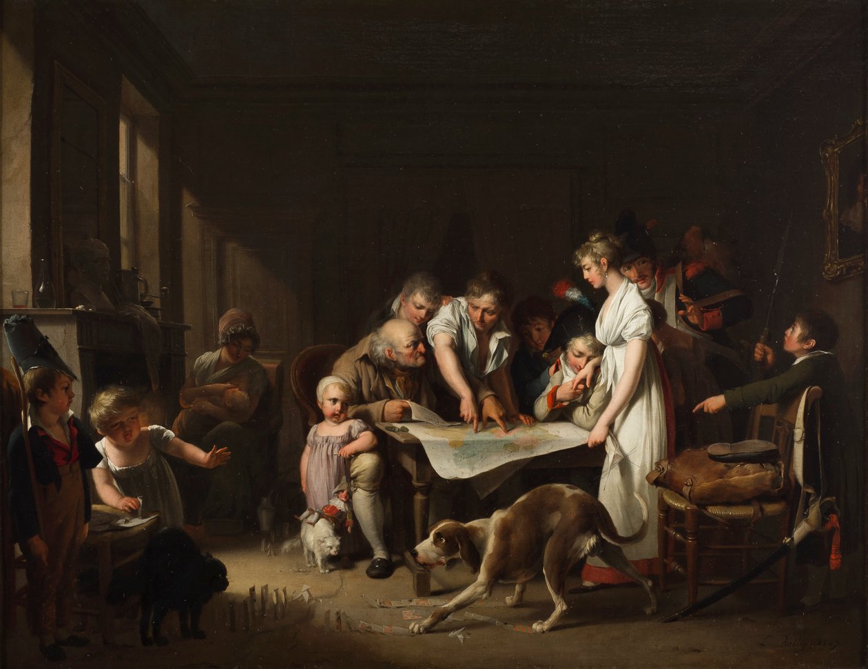 Czytanie Biuletynu Wielkiej Armii autorstwa Louis Leopold Boilly