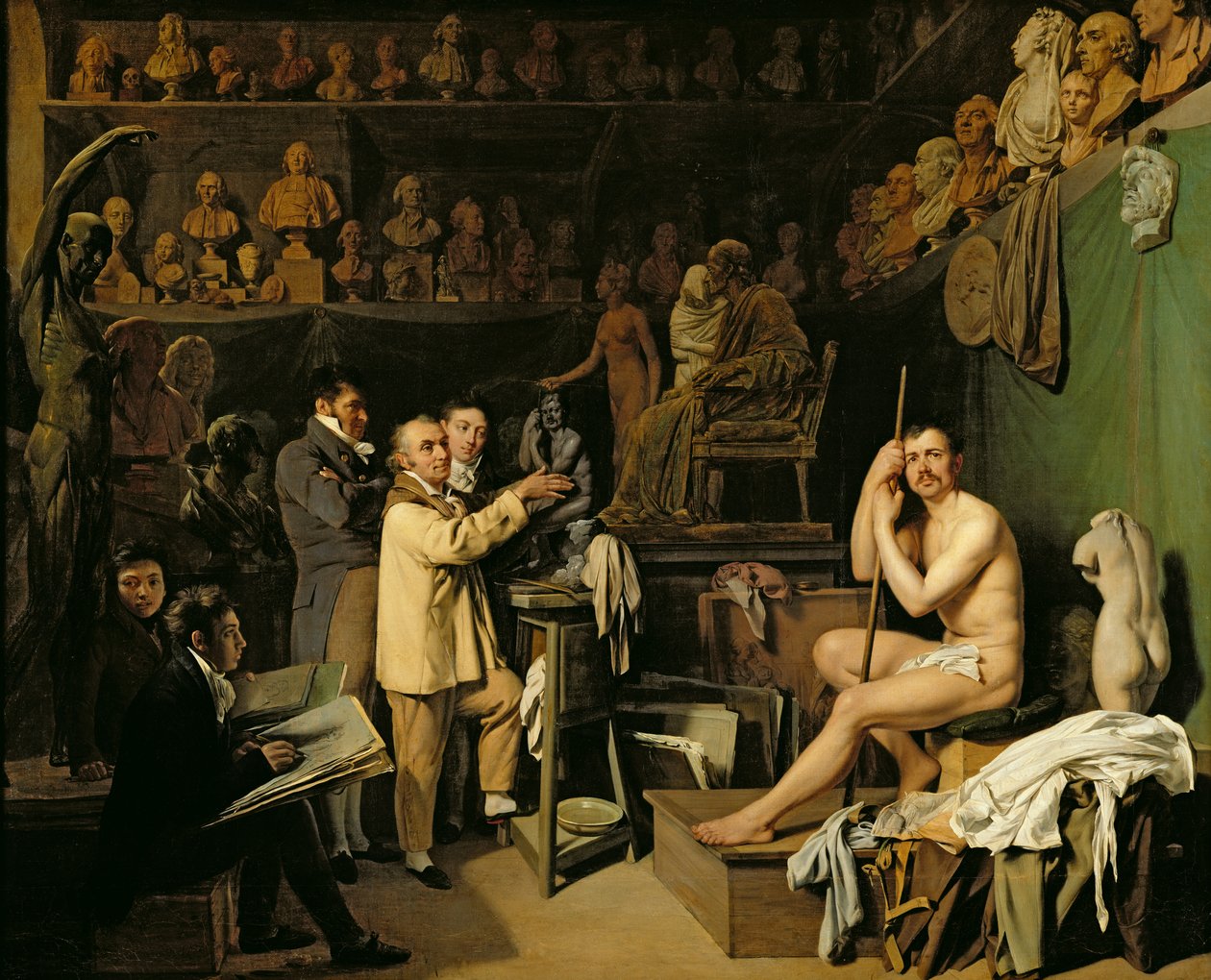 Studio Jean Antoine Houdon (1741-1828) autorstwa Louis Leopold Boilly