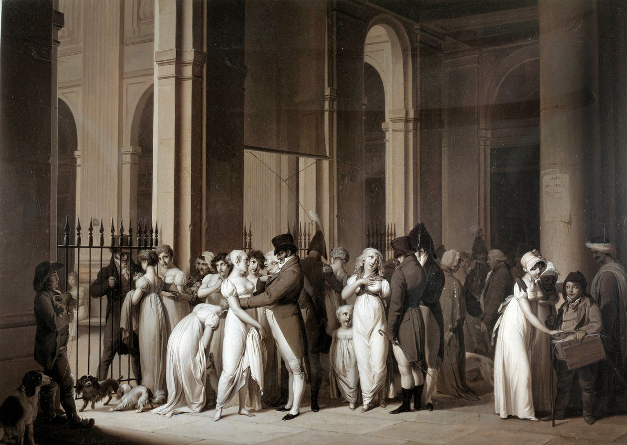 Galerie Pałacu Królewskiego. Rysunek Louisa Leopolda Boilly