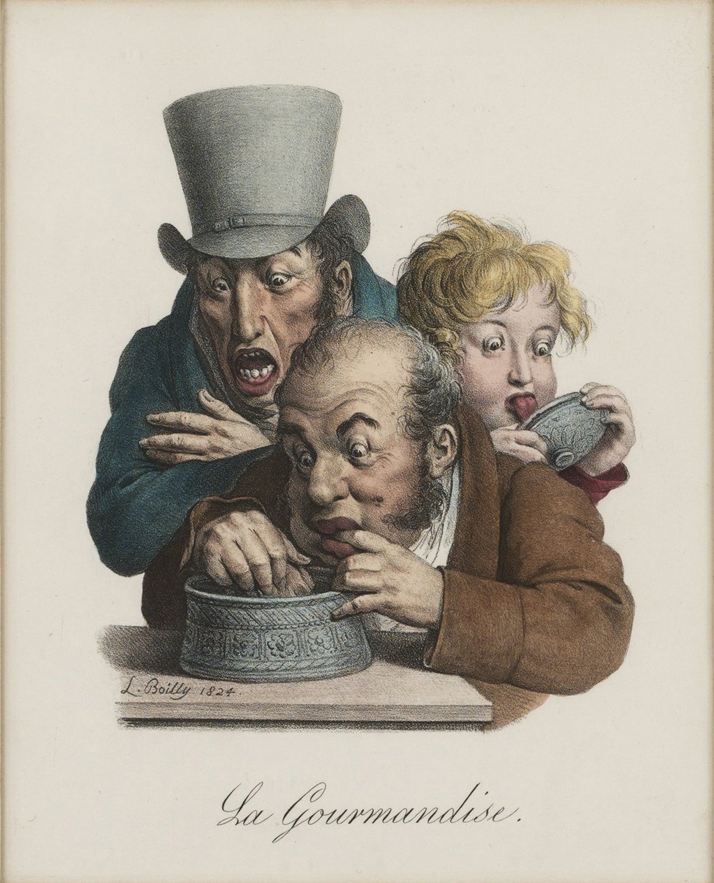 Obżarstwo, 1824-1825 autorstwa Louis Leopold Boilly