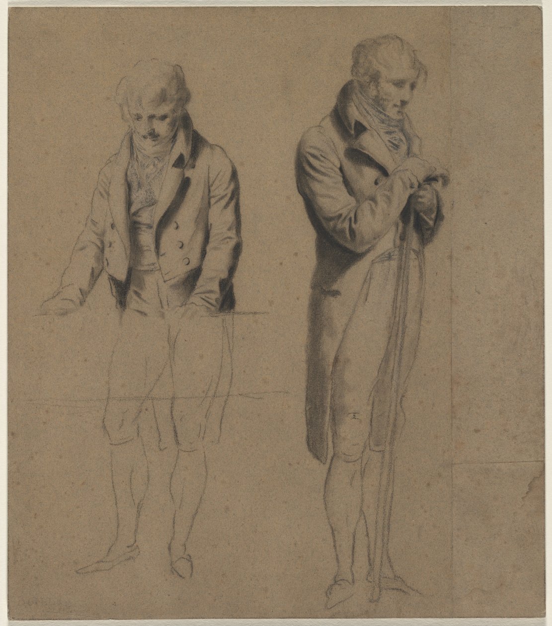 Dwie stojące postacie (studium do gry w bilard) autorstwa Louis Leopold Boilly