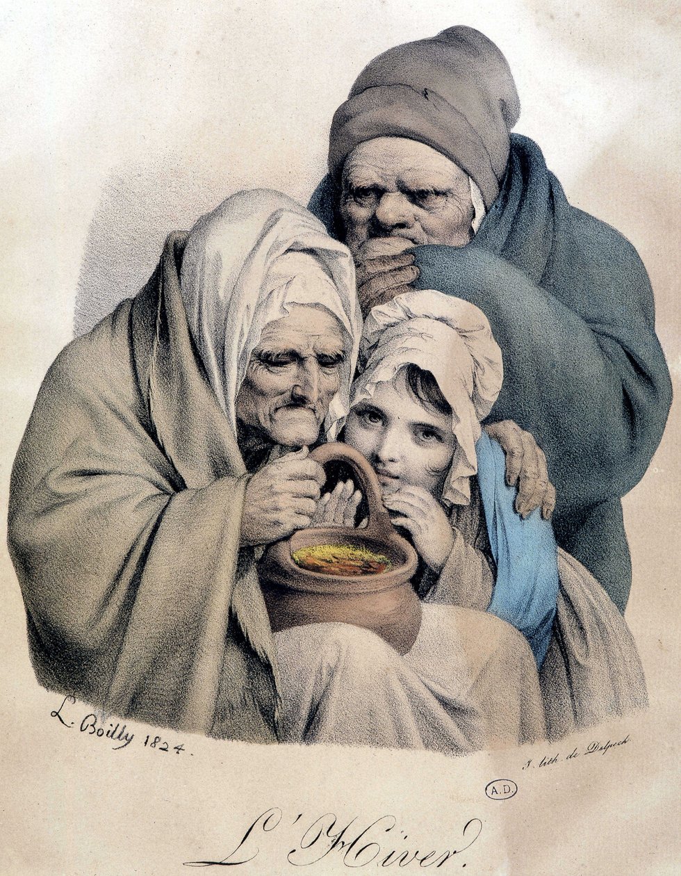 Zima – rysunek Boilly autorstwa Louis Leopold Boilly