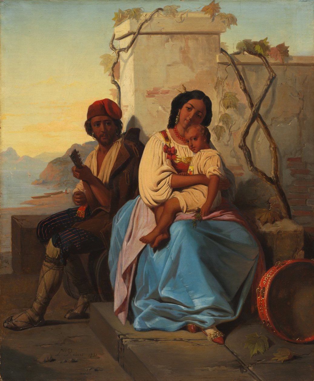 Scena włoska (olej na tkaninie) autorstwa Louis Leopold Robert