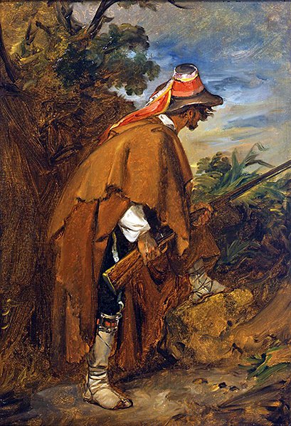 Bandyta, ok. 1819-21 (olej na papierze ułożony na płótnie) autorstwa Louis Leopold Robert