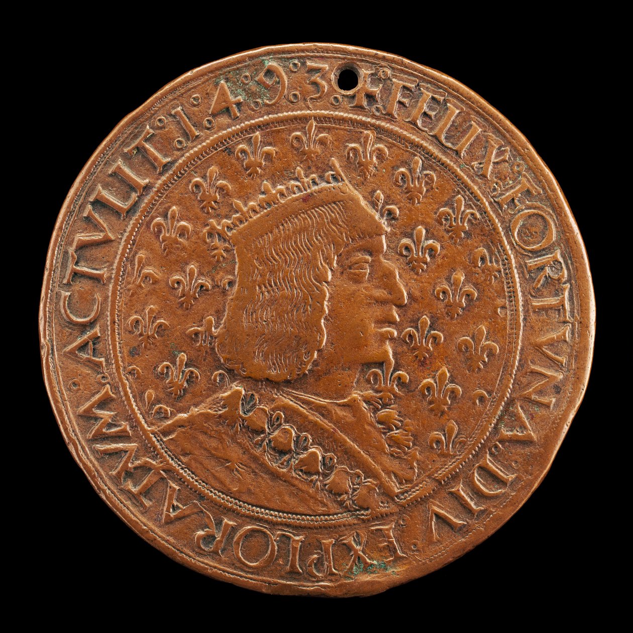 Karol VIII, 1470-1498, król Francji 1483 [awers], 14931494 autorstwa Louis Lepère