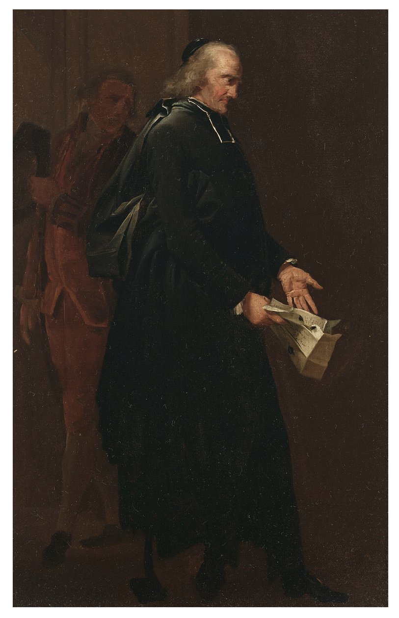 Opat trzymający list autorstwa Louis Leopold Boilly