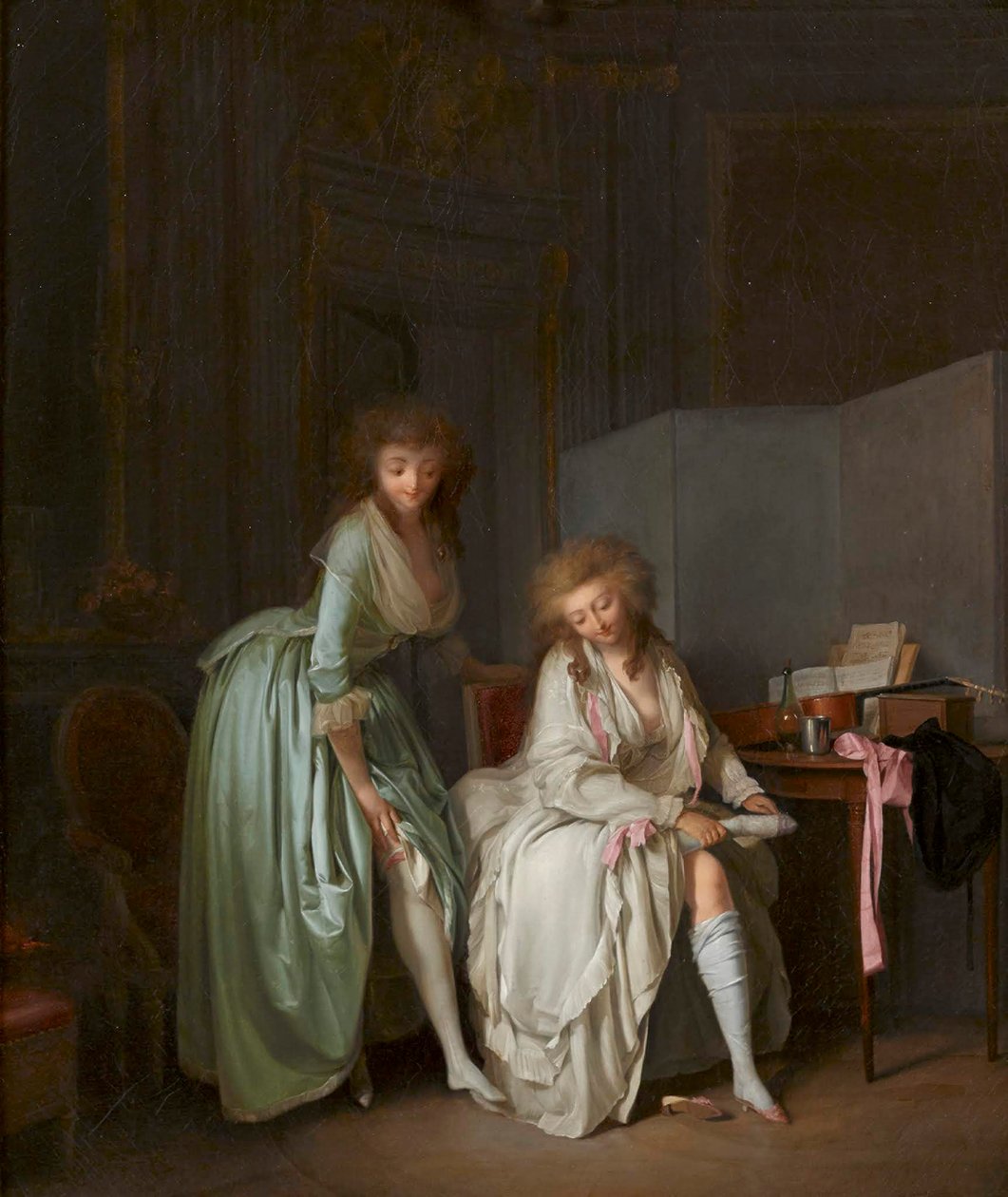 Louis-Léopold Boilly - Porównanie małych stóp autorstwa Louis Leopold Boilly