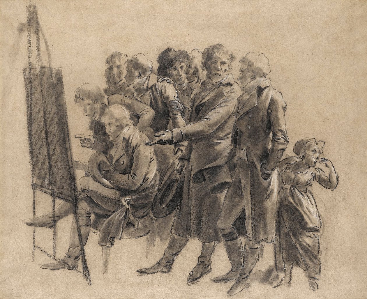 Louis-Léopold Boilly - Spotkanie artystów (szkic) autorstwa Louis Leopold Boilly