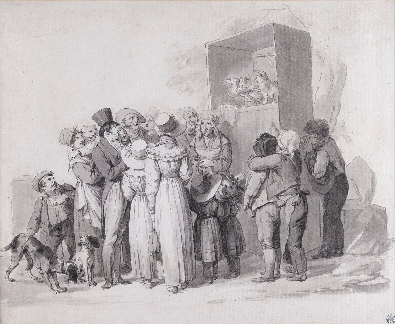 Louis-Léopold Boilly - Biedny kot (szkic) autorstwa Louis Leopold Boilly