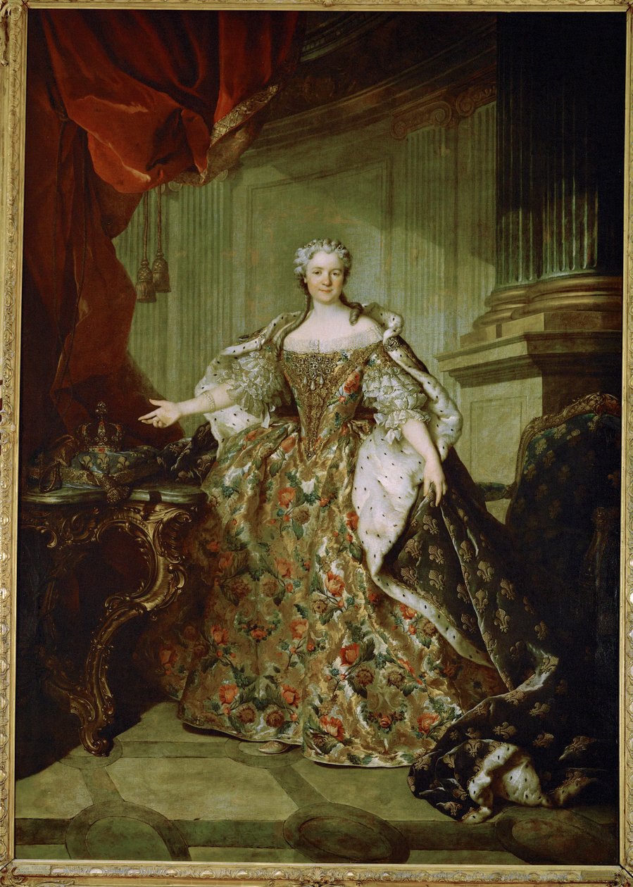 Maria Leszczyńska, królowa Francji, żona Ludwika XV, córka Stanisława Leszczyńskiego, króla Polski ... autorstwa Louis M. Tocque