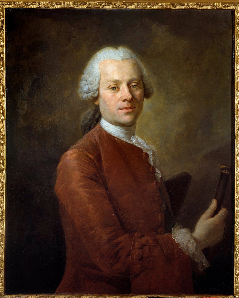 Portret Jana Okrągłego Alemberta (1717 - 1783) obraz Louisa Tocque (1696 - 1772) Wersal. Muzeum Lambineta. - Portret Jana Okrągłego z Alemberta (1717-1783). Obraz Louisa Tocque (1696-1772) autorstwa Louis Tocqué