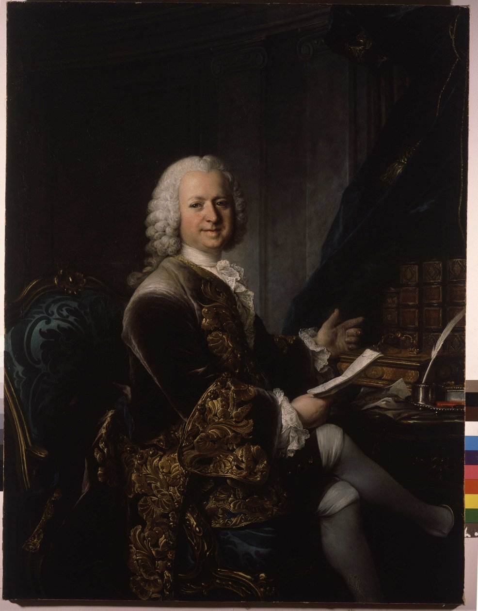 Portret Louisa Phelypeaux, hrabiego Saint Florentin, markiza i księcia La Vrilliere (1705-1777), francuskiego męża stanu autorstwa Louis Tocqué
